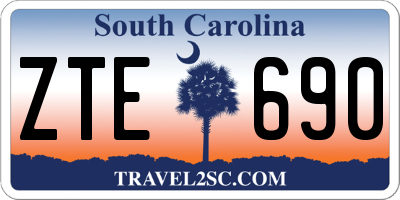 SC license plate ZTE690