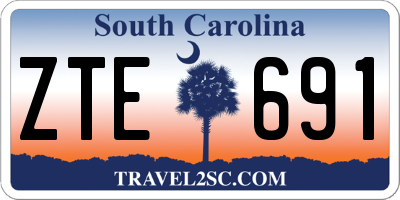 SC license plate ZTE691