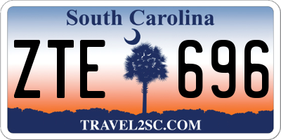 SC license plate ZTE696