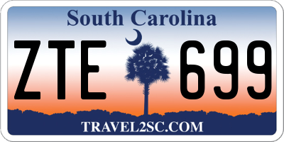 SC license plate ZTE699