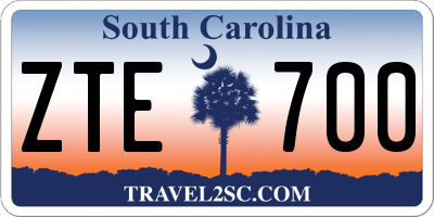 SC license plate ZTE700