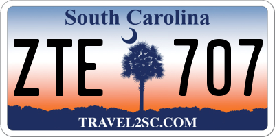 SC license plate ZTE707