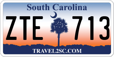SC license plate ZTE713
