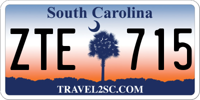 SC license plate ZTE715