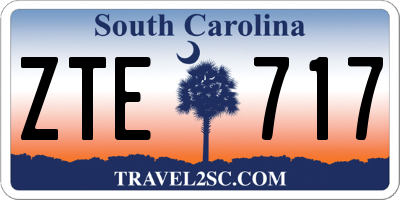 SC license plate ZTE717