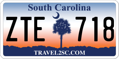 SC license plate ZTE718