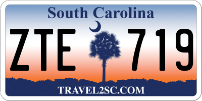 SC license plate ZTE719