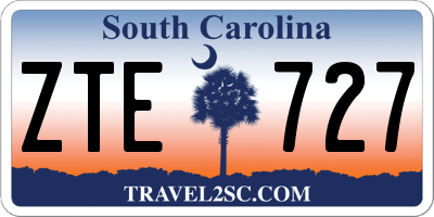 SC license plate ZTE727
