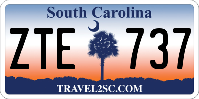 SC license plate ZTE737