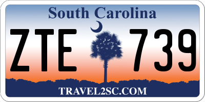 SC license plate ZTE739