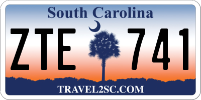 SC license plate ZTE741