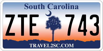 SC license plate ZTE743