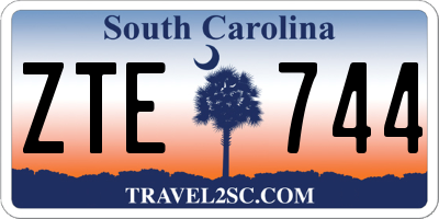 SC license plate ZTE744