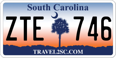 SC license plate ZTE746