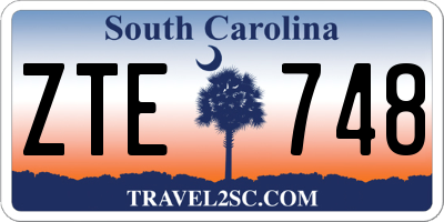 SC license plate ZTE748