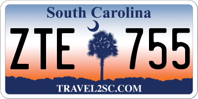 SC license plate ZTE755