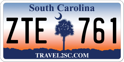 SC license plate ZTE761