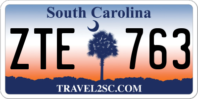 SC license plate ZTE763