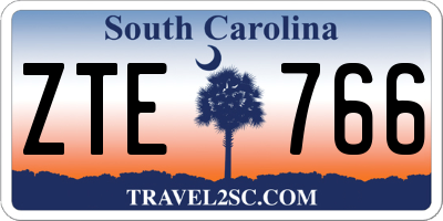 SC license plate ZTE766