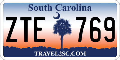 SC license plate ZTE769