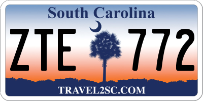 SC license plate ZTE772