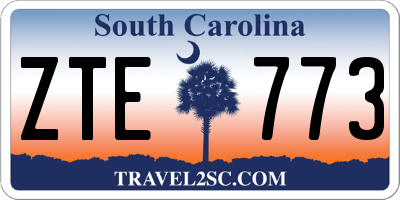 SC license plate ZTE773