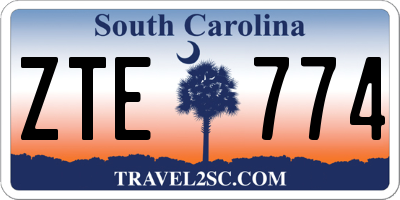 SC license plate ZTE774