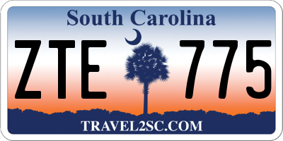 SC license plate ZTE775