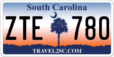 SC license plate ZTE780