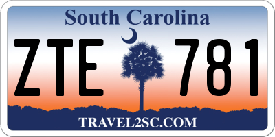 SC license plate ZTE781