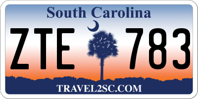 SC license plate ZTE783