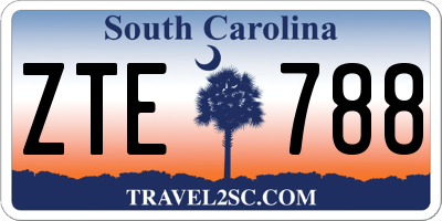 SC license plate ZTE788