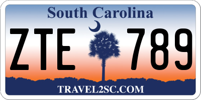 SC license plate ZTE789