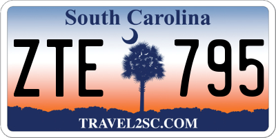 SC license plate ZTE795