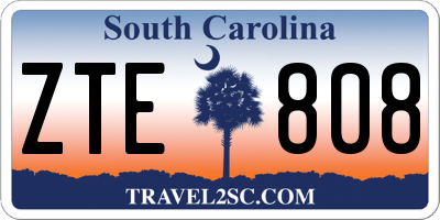 SC license plate ZTE808