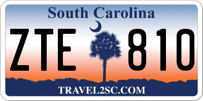 SC license plate ZTE810