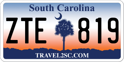 SC license plate ZTE819