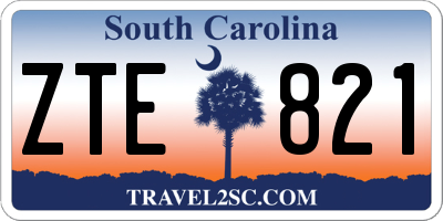 SC license plate ZTE821