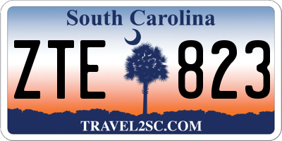 SC license plate ZTE823