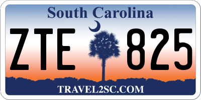 SC license plate ZTE825