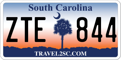 SC license plate ZTE844