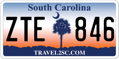 SC license plate ZTE846