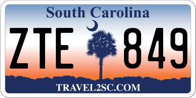 SC license plate ZTE849