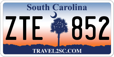 SC license plate ZTE852