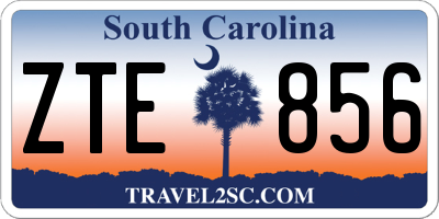 SC license plate ZTE856