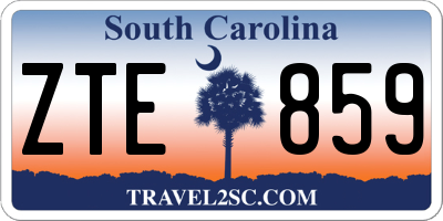 SC license plate ZTE859