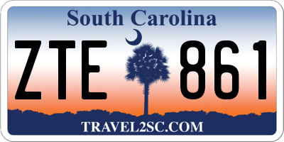 SC license plate ZTE861