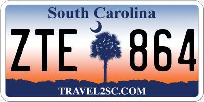 SC license plate ZTE864