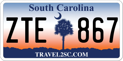 SC license plate ZTE867