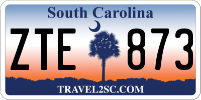 SC license plate ZTE873